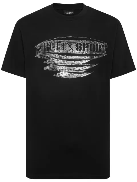 Plein Sport logo-print cotton T-shirt Black PADCMTK7214SJY001N