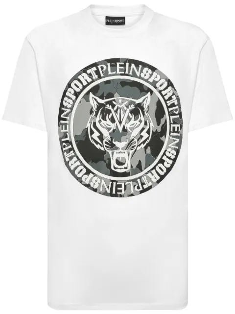 Plein Sport graphic-print cotton T-shirt White PADCMTK7212SJY001N