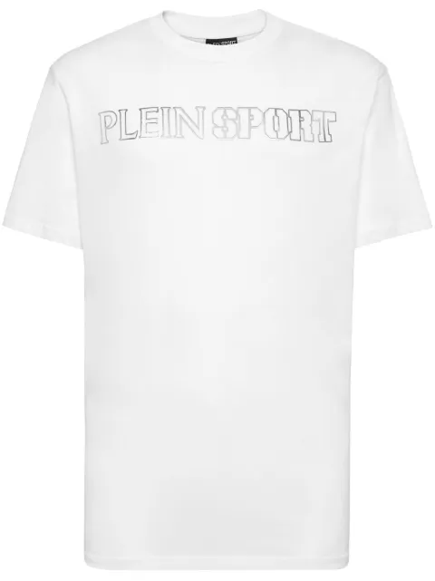 Plein Sport logo-print cotton T-shirt White PADCMTK7210SJY001N