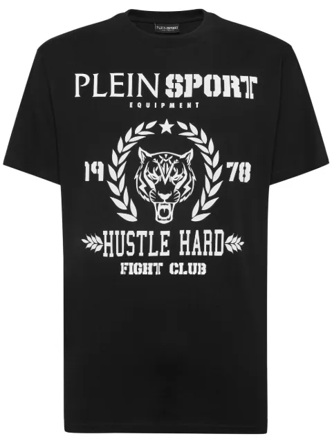 Plein Sport logo-print cotton polo shirt Black PADCMTK7206SJY001N
