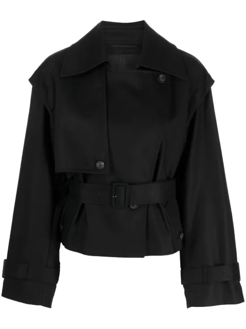 JNBY open-back cropped trench coat Black 5O1610230