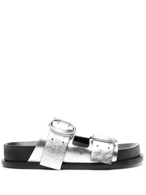 Jil Sander double-buckle leather sandals Silver J15WP0090P5802