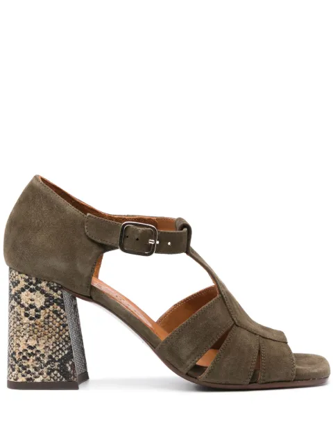 Chie Mihara Pargo 85mm suede sandals Green PARGO