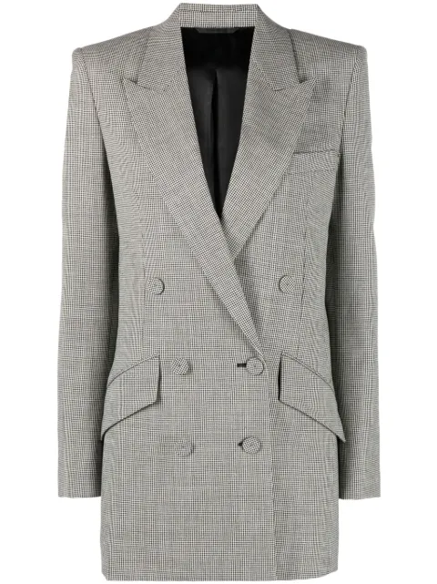 Givenchy dogtooth-pattern wool blazer Black BW30HG15B3