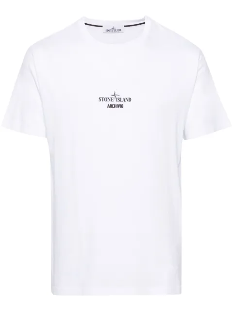Stone Island logo-print cotton T-shirt White 80152NS91