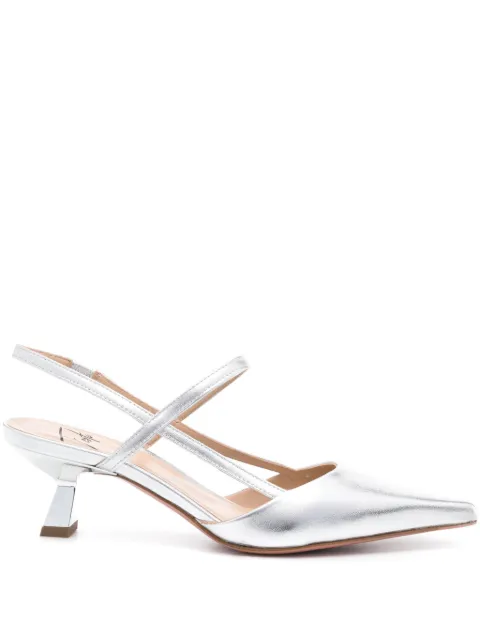Roberto Festa Amai metallic leather pumps Silver AMAILUXOR