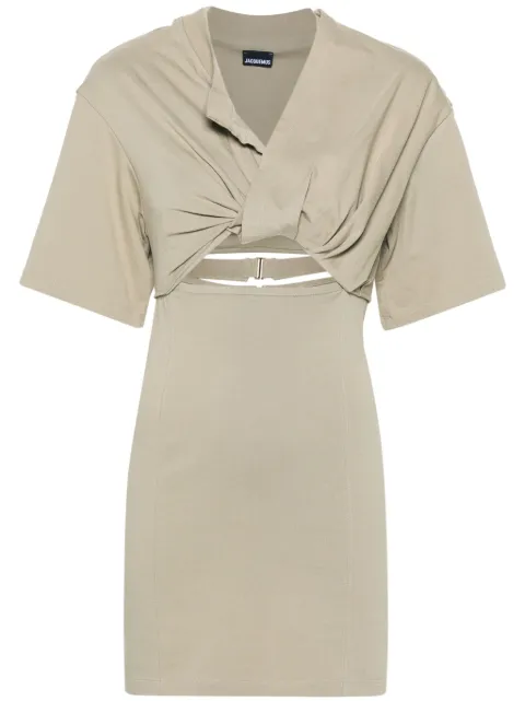 Jacquemus La Robe T-shirt Bahia minidress Neutrals 241DR0882003