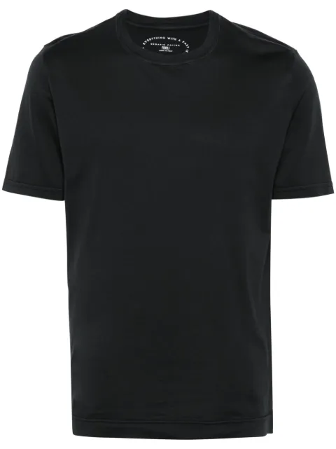 Fedeli organic cotton T-shirt Black 7UEF0103