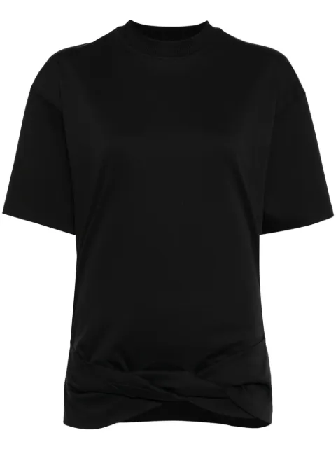 Off-White Arrows-embroidery cotton T-shirt Black OWAA128S24JER0011010