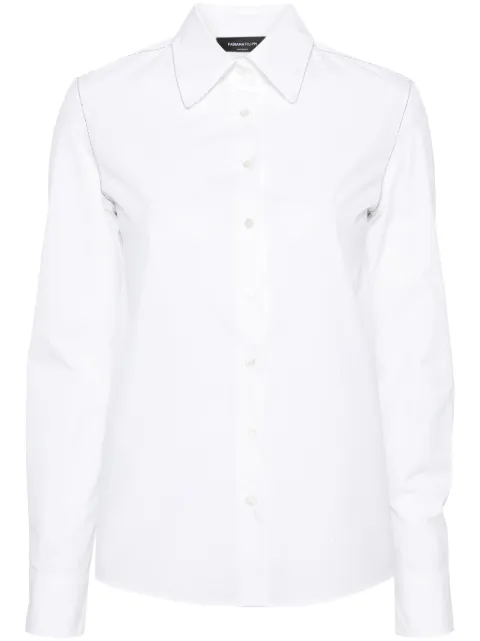 Fabiana Filippi beaded poplin shirt White CAD264F233D650M466