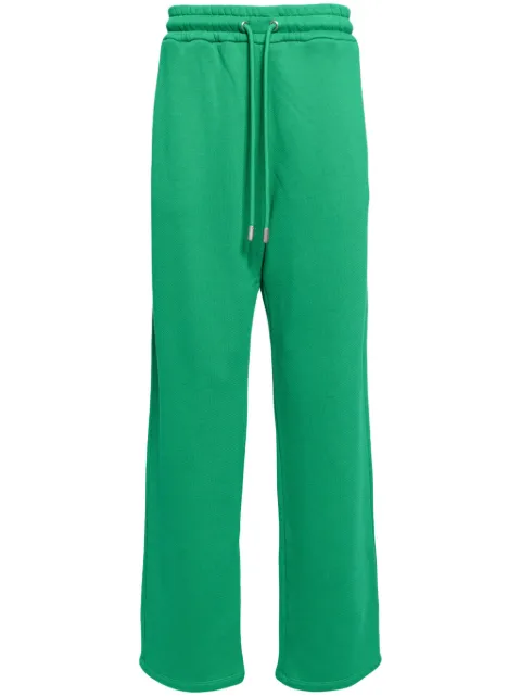 Off-White logo-embroidered drawstring track pants Green OMCH054S24FLE0025501