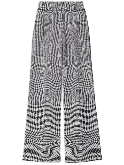 Burberry warped houndstooth jacquard trousers Black 8081252