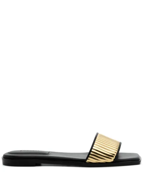 SIMKHAI Carter leather slides Gold 124S000SPE