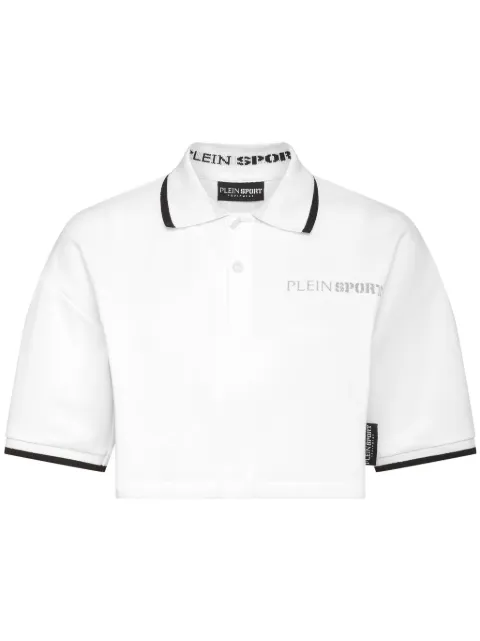 Plein Sport logo-print cotton polo shirt White PADCWTK3210SJY001N