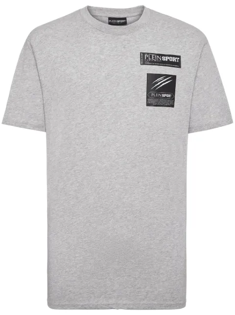 Plein Sport logo-print cotton T-shirt Grey PADCMTK7217SJY001N