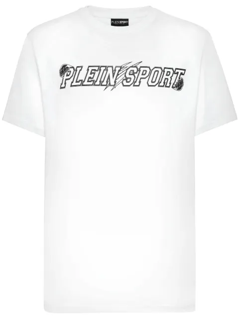 Plein Sport logo-print cotton T-shirt White PADCMTK7203SJY001N