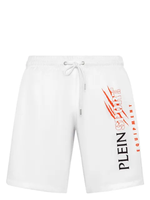 Plein Sport Scratch swim shorts White PADCMMX0116SXV005N