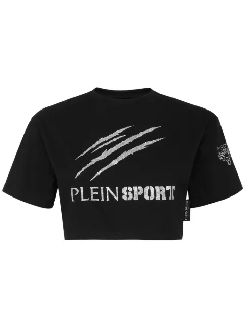 Plein Sport logo-print cotton T-shirt Black PADCWTK3209SJY001N