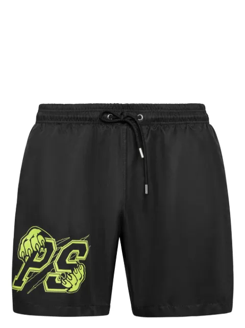 Plein Sport logo-print swim shorts Black PADCMMX0117SXV005N