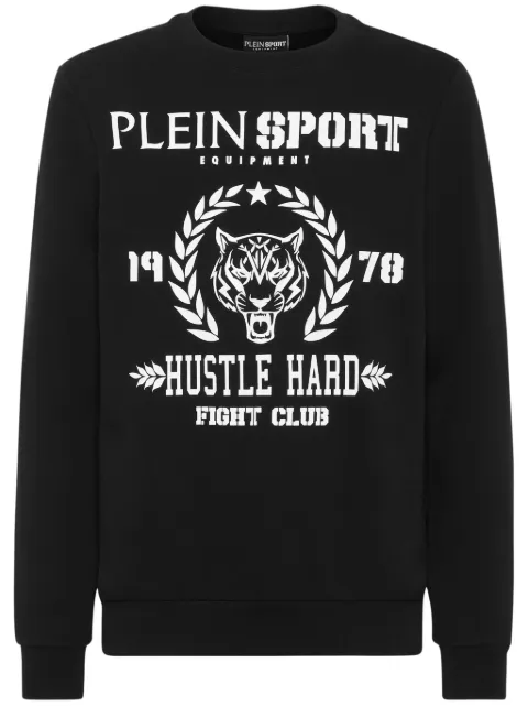 Plein Sport logo-print cotton-blend sweatshirt Black PADCMJO1213SJO001N