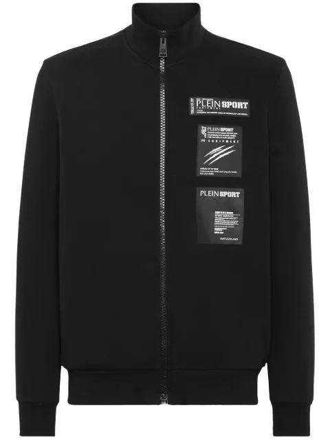 Plein Sport logo-appliqué track jacket Black PADCMJB3323SJY001N