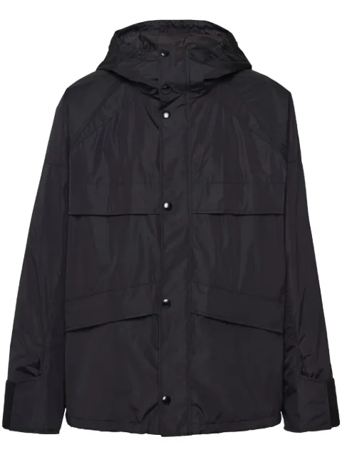 Prada triangle-logo hooded jacket Black SGC557SOOO14I2