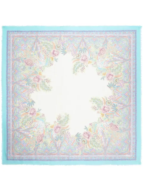 ETRO paisley-print rectangle-shape scarf Blue WAYA0001AV254