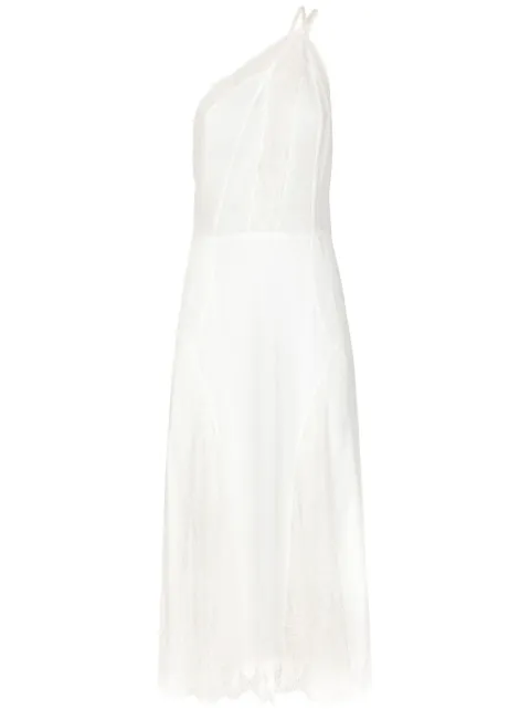 Dolce & Gabbana one-shoulder lace dress White F6JCBTGDCFA