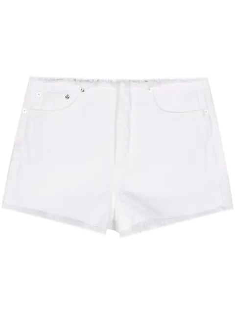 Michael Michael Kors frayed denim shorts White MS4905180V