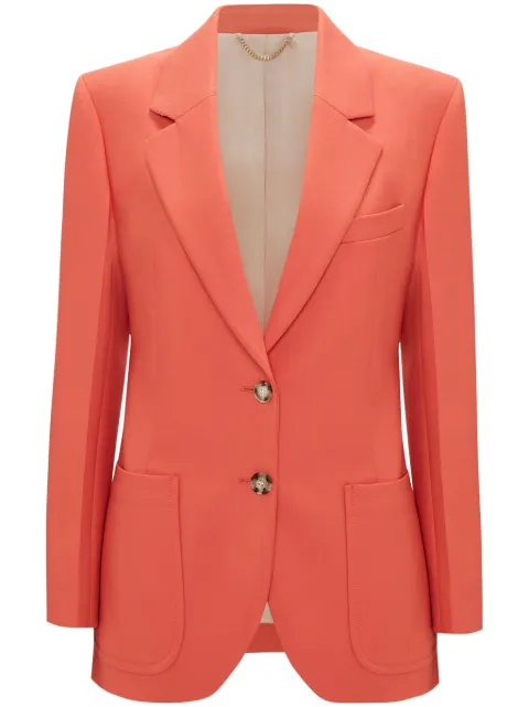 Victoria Beckham patch-pocket single-breasted blazer Orange 1124WJK005256A