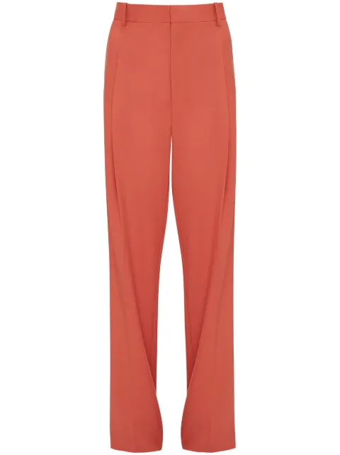 Victoria Beckham pleat-detail wide-leg trousers Orange 1124WTR005123B