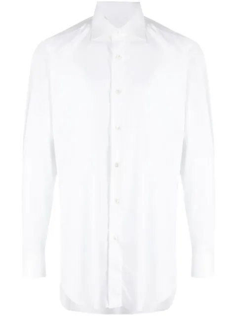Brioni long-sleeve cotton shirt White RCB10LOA04Q