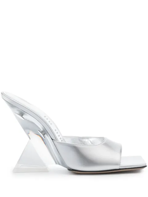 The Attico Cheope 105mm sandals Silver 242WS758E098