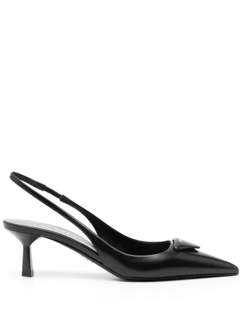 Prada leather slingback pumps Black 1I901M055FDD75