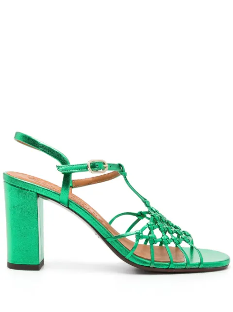 Chie Mihara Bassi 75mm leather sandals Green BASSI44