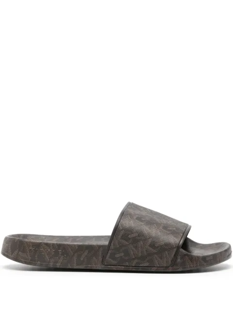 Michael Michael Kors Gilmore logo-print slides Brown 40S4GMFA1B