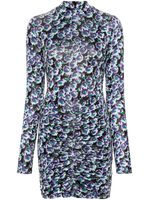 ROTATE BIRGER CHRISTENSEN floral-print ruched minidress Black 1118682894
