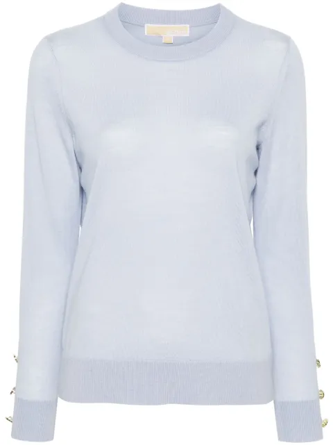 Michael Michael Kors fine-knit merino wool jumper Blue MU260EF4VR