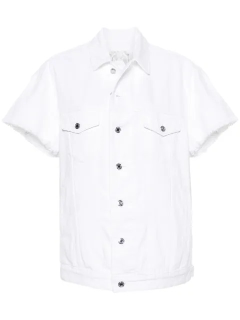 Michael Michael Kors frayed-brim denim jacket White MS4101S80V
