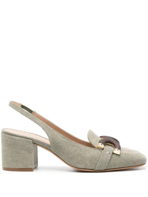 Roberto Festa Ibiza denim slingback pumps Green IBIZAJEANS