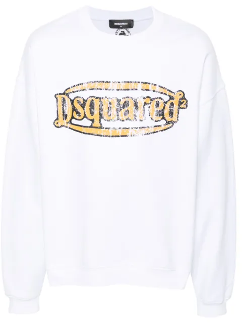 DSQUARED2 logo-print cotton sweatshirt White S74GU0767S25551