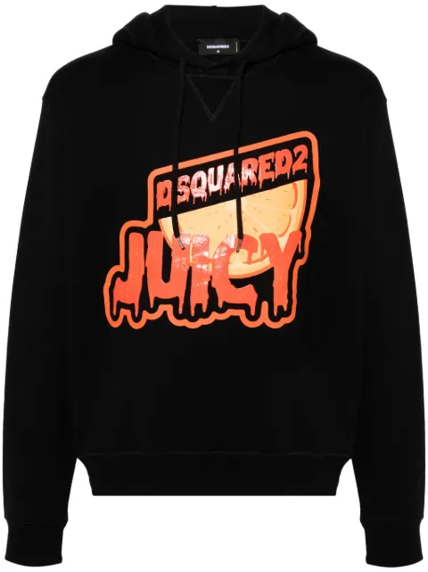 DSQUARED2 Juicy logo-print cotton hoodie Black S74GU0779S25551