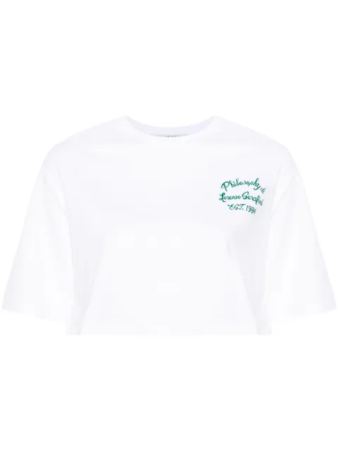 Philosophy Di Lorenzo Serafini logo-print cotton T-shirt White A07020756