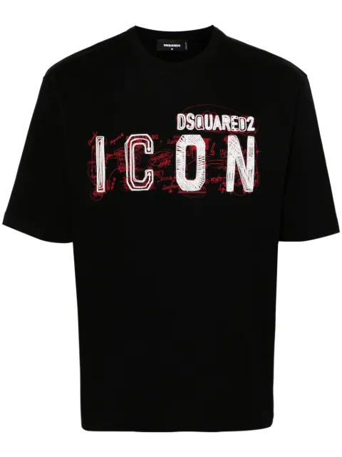 DSQUARED2 logo-print cotton T-shirt Black S79GC0083S23009