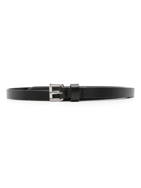 D4.0 double-strap leather belt Black 103PELLEBUFALO
