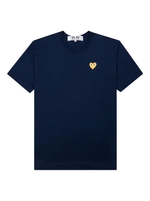 Comme Des Garçons Play heart-patch cotton T-shirt Blue AXT216051
