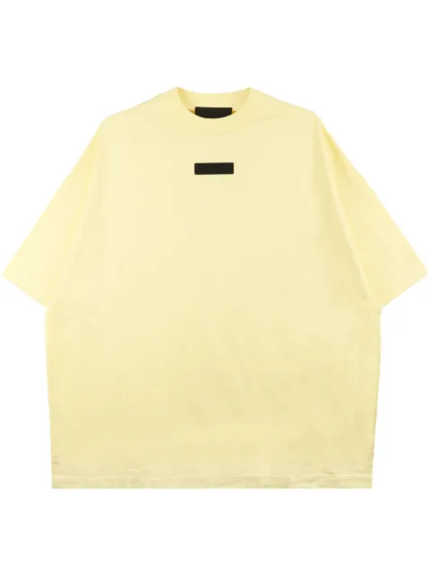 FEAR OF GOD ESSENTIALS logo-appliqué cotton T-shirt Yellow 125SP244191F