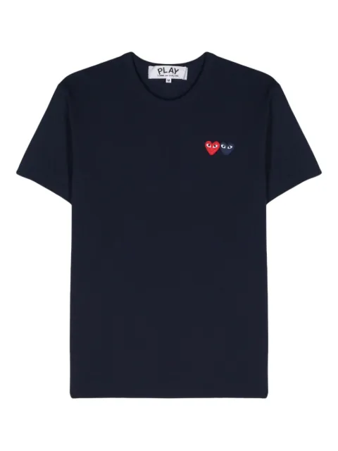 Comme Des Garçons Play Double Heart T-shirt Blue AXT226051