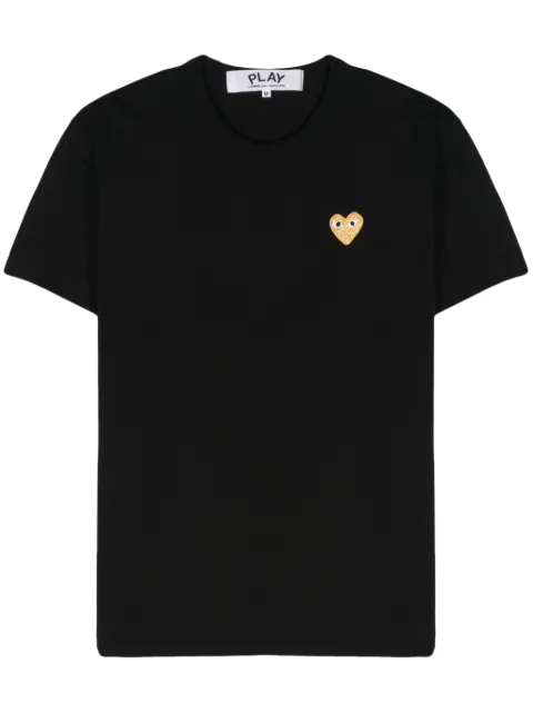 Comme Des Garçons Play heart-patch cotton T-shirt Black AXT216051