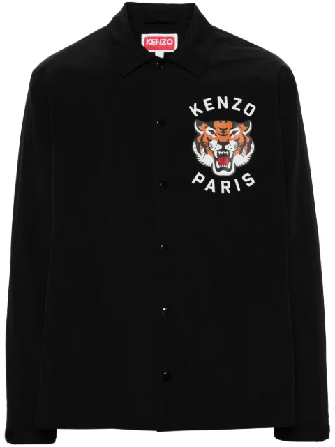 Kenzo tiger-print water-repellent jacket Black FE55BL0629NG